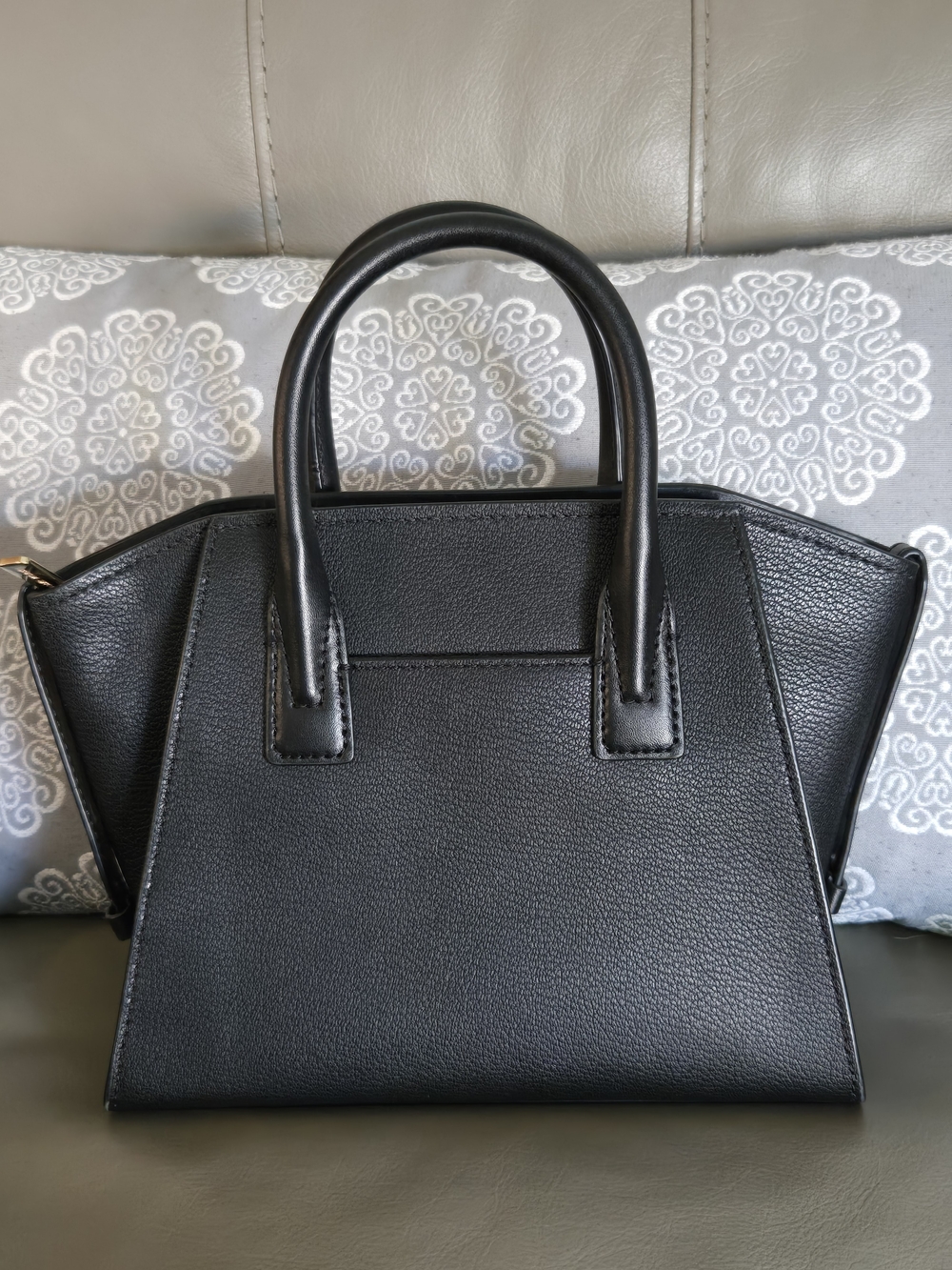 Michael Kors Black Structured Leather Satchel with Wallet NWOT - Picture 4 of 16